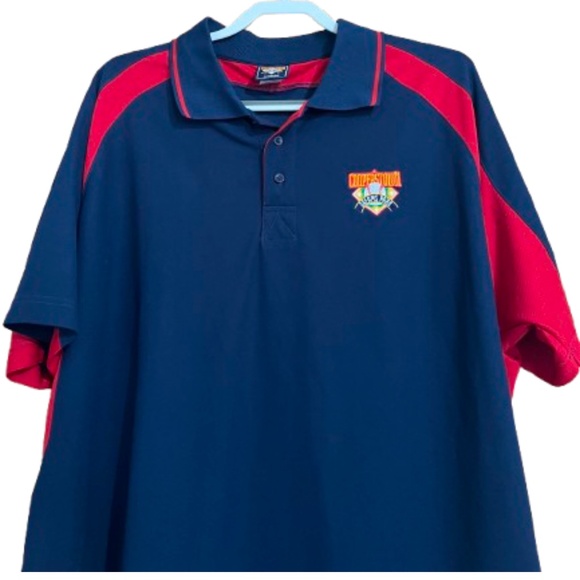 Copperstown Dreams Park Men’s Navy Multi Collard Shirt Sz-XL - Picture 2 of 7